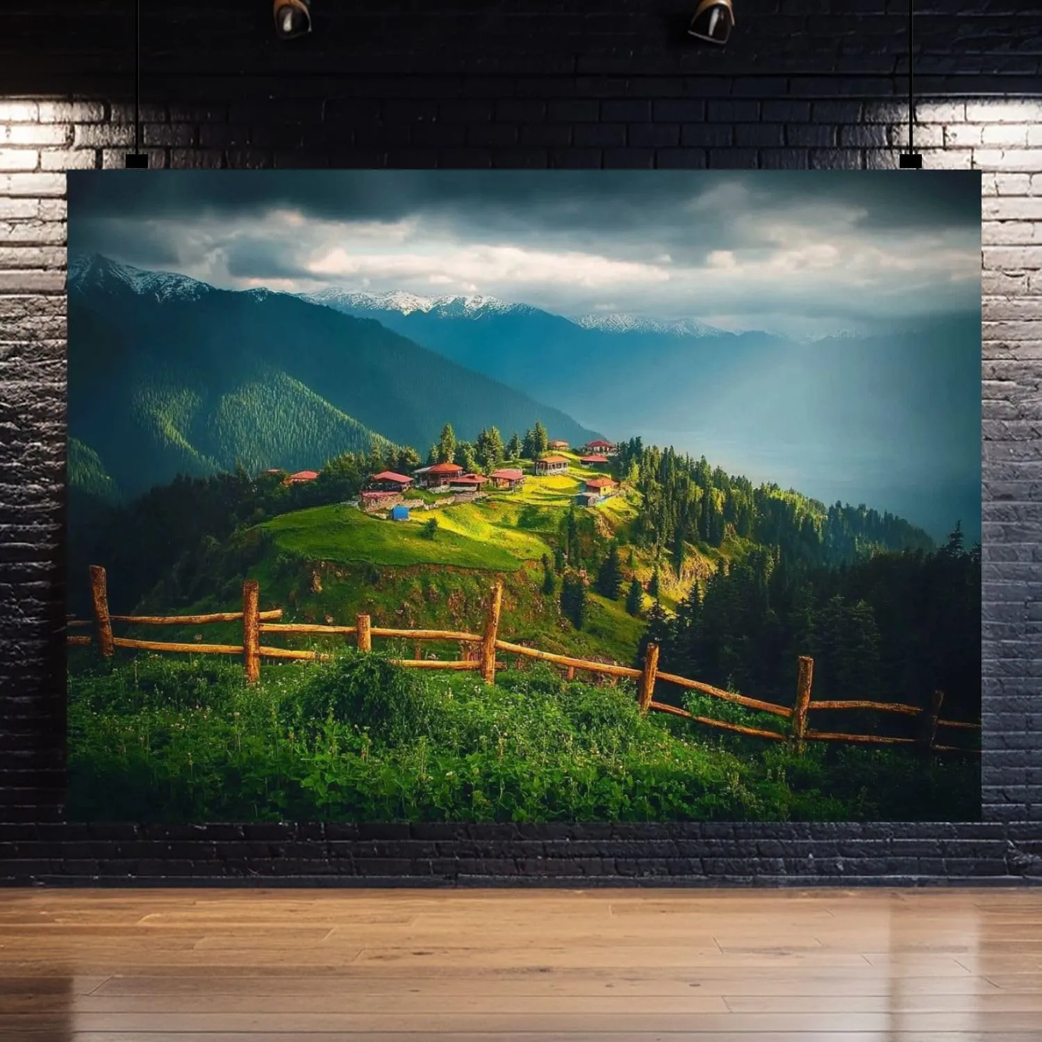 Photography Backdrop Photography Background Landscape View Pokut Plateau Caml hemsin Rize Turkey for Photoshoot Portrait Photo Studio Video Prop Birthday Party Booth Decoration 7x5ft
