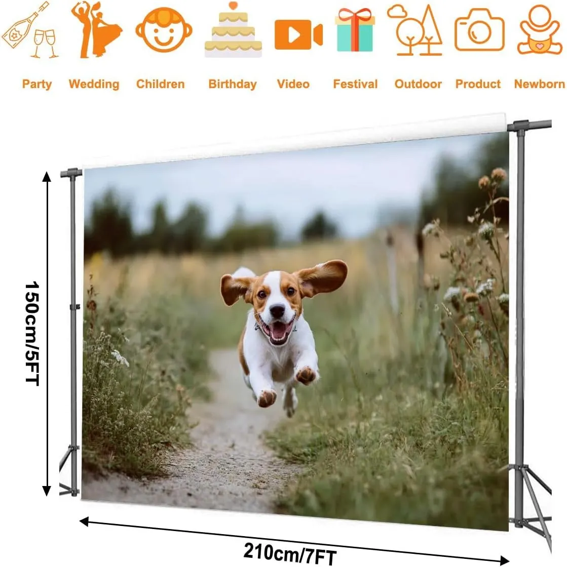 Photography Backdrop Photography Background Running for Photoshoot Portrait Photo Studio Video Prop Birthday Party Booth Decoration 7x5ft