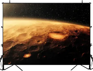 Photography Backdrop Photography Background Sunrise Surface Mars Beautiful View Landscape for Photoshoot Portrait Photo Studio Video Prop Birthday Party Booth Decoration 7x5ft