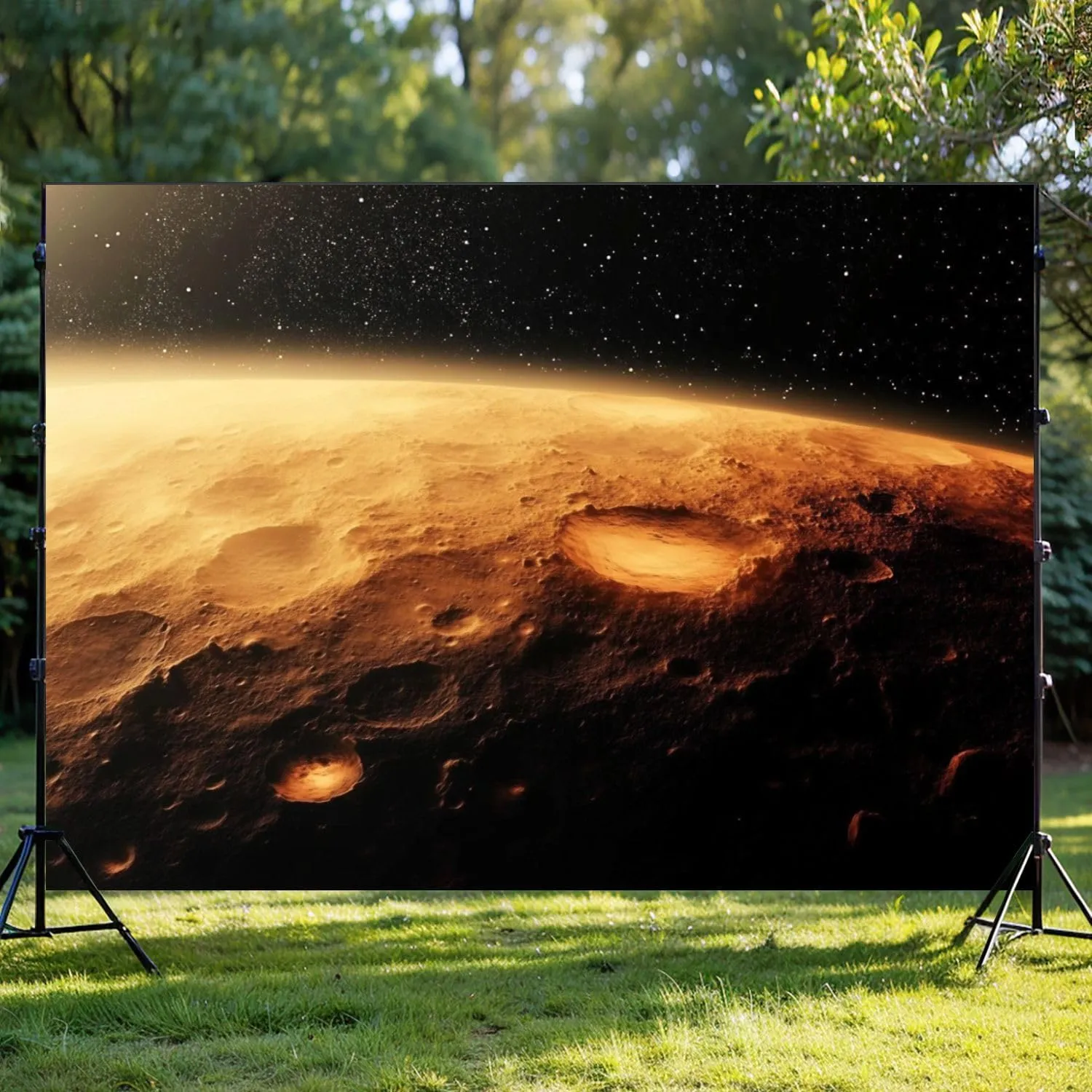 Photography Backdrop Photography Background Sunrise Surface Mars Beautiful View Landscape for Photoshoot Portrait Photo Studio Video Prop Birthday Party Booth Decoration 7x5ft
