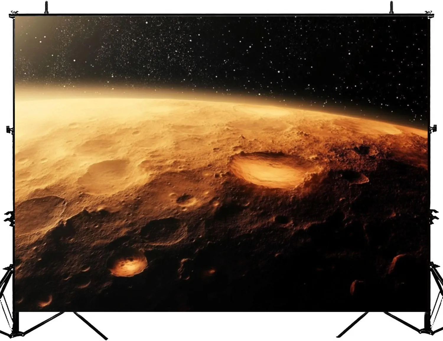 Photography Backdrop Photography Background Sunrise Surface Mars Beautiful View Landscape for Photoshoot Portrait Photo Studio Video Prop Birthday Party Booth Decoration 7x5ft