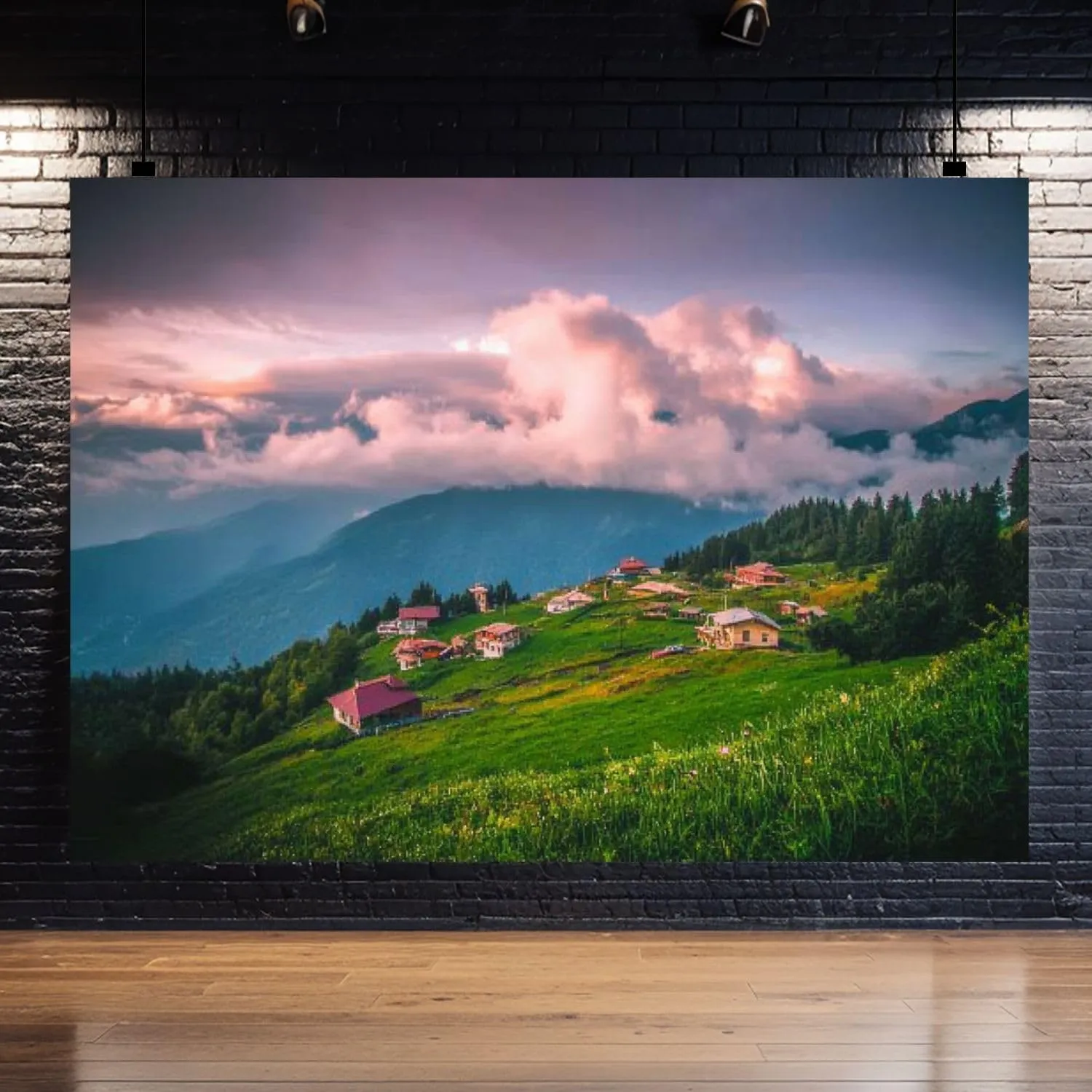 Photography Backdrop Photography Background Sunset View from Pokut Plateau Caml hemsin Blacksea Region Turkey for Photoshoot Portrait Photo Studio Video Prop Birthday Party Booth Decoration 7x5ft