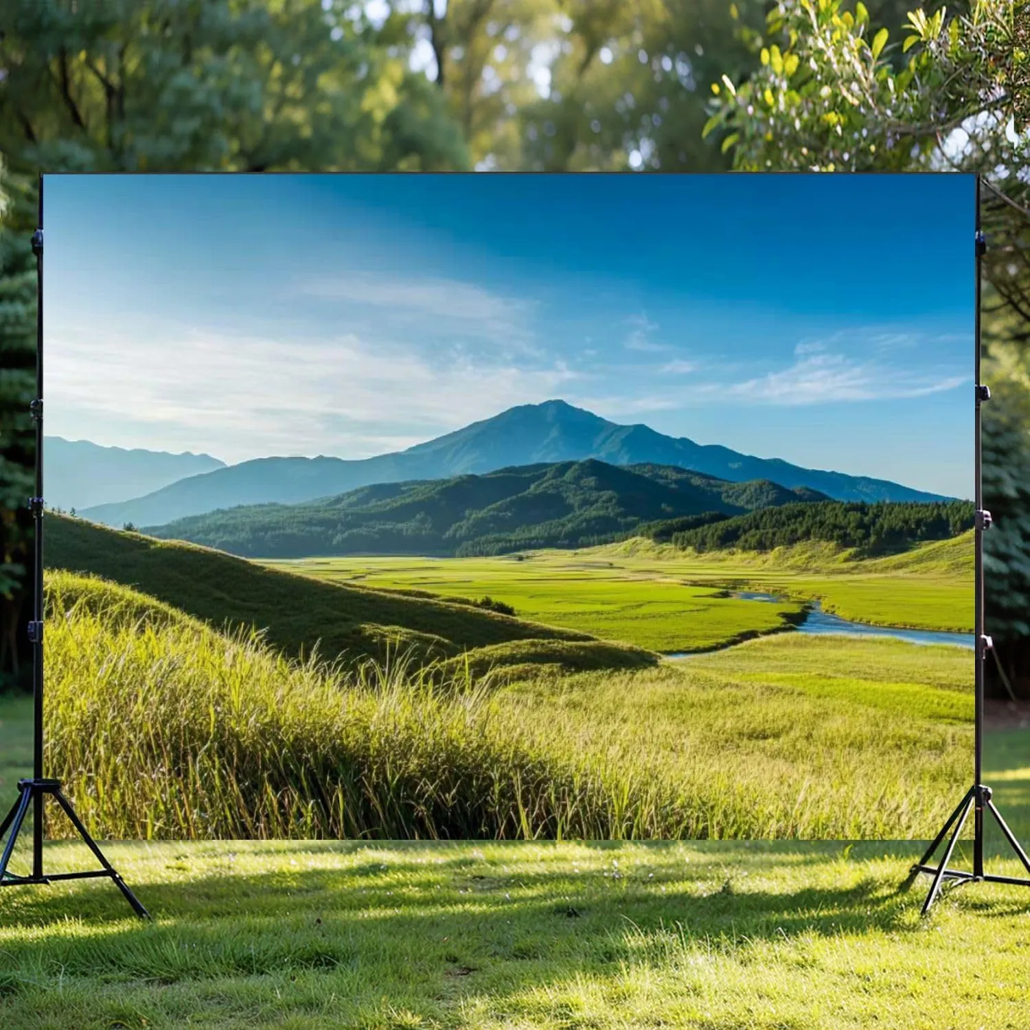 Photography Backdrop Photography Background View Plateau Soni Kougen Japan for Photoshoot Portrait Photo Studio Video Prop Birthday Party Booth Decoration 7x5ft