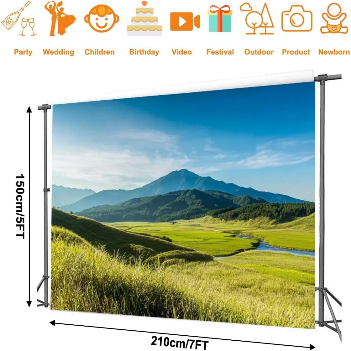 Photography Backdrop Photography Background View Plateau Soni Kougen Japan for Photoshoot Portrait Photo Studio Video Prop Birthday Party Booth Decoration 7x5ft