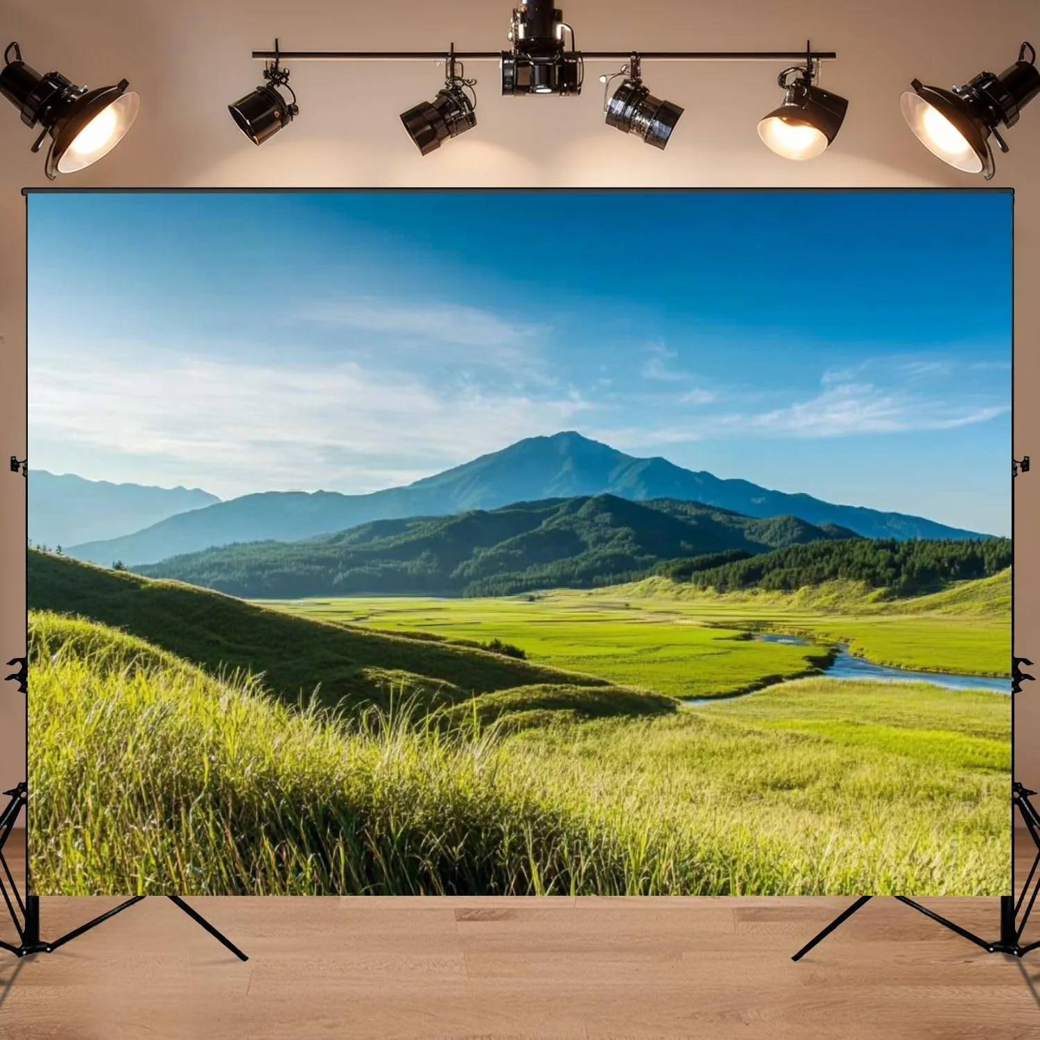 Photography Backdrop Photography Background View Plateau Soni Kougen Japan for Photoshoot Portrait Photo Studio Video Prop Birthday Party Booth Decoration 7x5ft