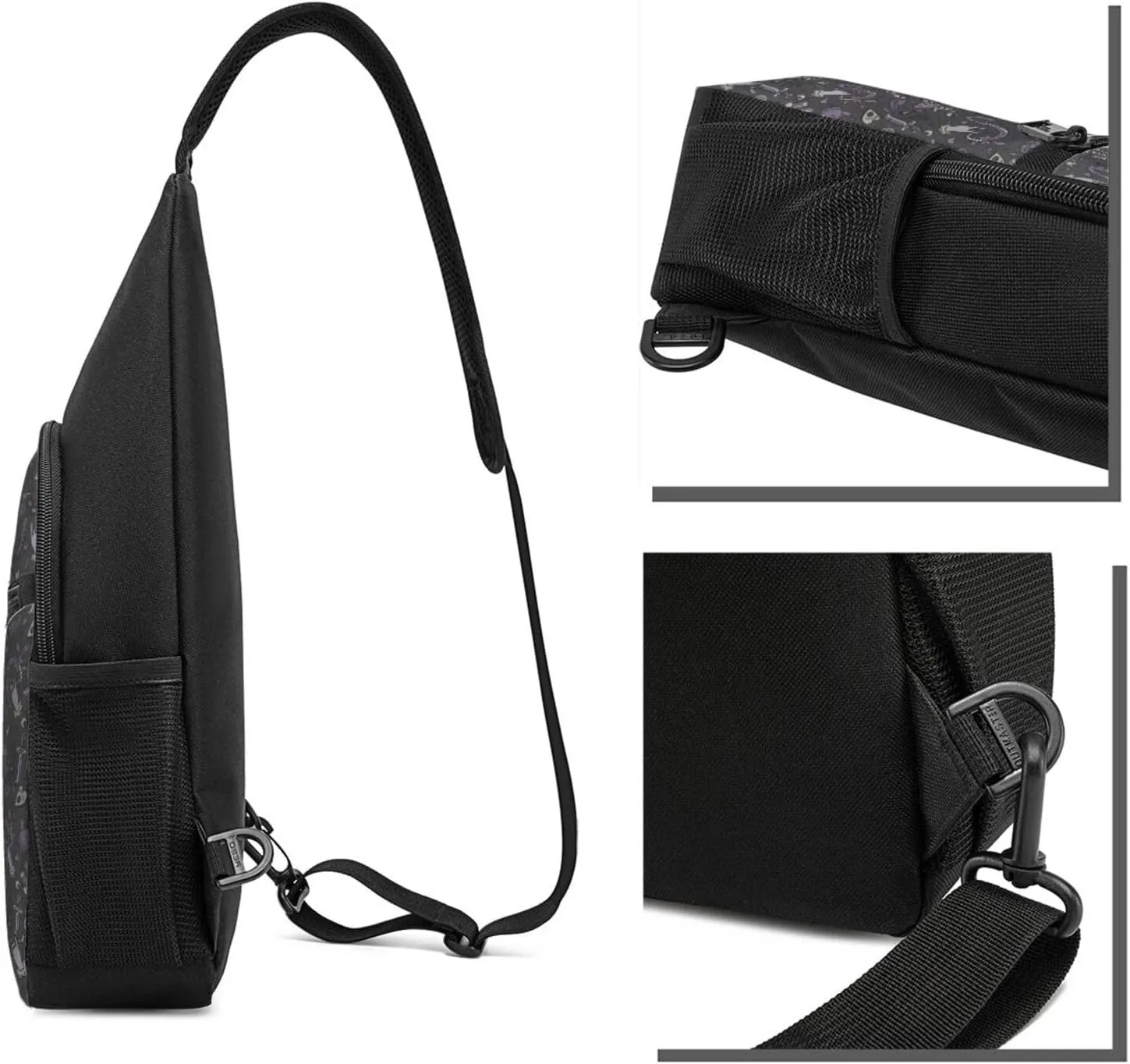 Piano Crossbody Chest Bag, Casual Backpack, Small Satchel, Multi-Functional Travel Hiking Backpacks