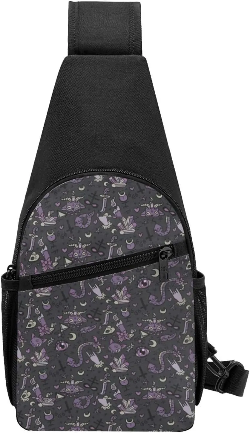 Piano Crossbody Chest Bag, Casual Backpack, Small Satchel, Multi-Functional Travel Hiking Backpacks