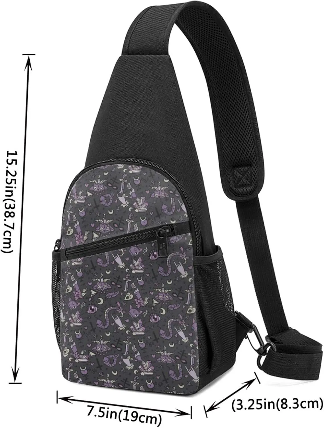 Piano Crossbody Chest Bag, Casual Backpack, Small Satchel, Multi-Functional Travel Hiking Backpacks