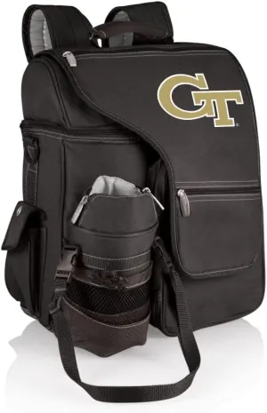 PICNIC TIME NCAA Georgia Tech Yellow Jackets Turismo Backpack Cooler with Water Bottle Carrier - Soft Cooler Backpack - Travel Cooler Bag