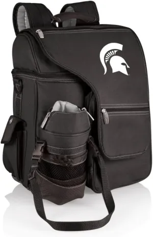 PICNIC TIME NCAA Michigan State Spartans Turismo Backpack Cooler with Water Bottle Carrier - Soft Cooler Backpack - Travel Cooler Bag