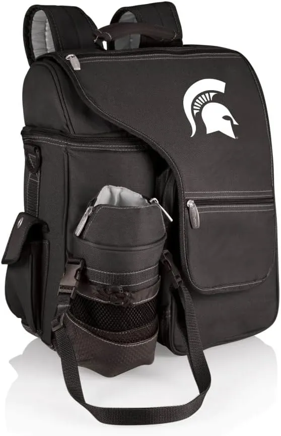 PICNIC TIME NCAA Michigan State Spartans Turismo Backpack Cooler with Water Bottle Carrier - Soft Cooler Backpack - Travel Cooler Bag