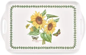 Pimpernel Botanic Garden Sandwich Tray, Sunflower Motif - Melamine Serving Platter with Handles for Indoor & Outdoor Use - Decorative Servware for Brunch & Coffee Tray, Dishwasher Safe (19" x 11.6")