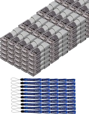 PNY 128GB USB 3.0 Flash Drive Turbo Attache 3 (100 Pack Bulk) Thumb Drives Bundle with (50) Everything But Stromboli Lanyard (P-FD128TBOP-GE)