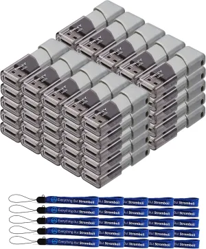 PNY 64GB USB 3.0 Flash Drive Turbo Attache 3 (50 Pack Bulk) Thumb Drives Bundle with (25) Everything But Stromboli Lanyard (P-FD64GTBOP-GE)