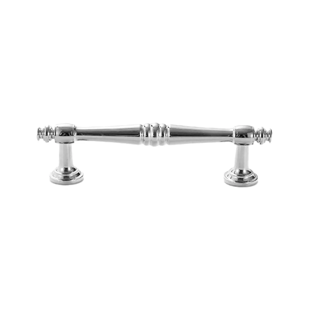 Polished Silver Brass Cabinet Pull Handles – Classic Drawer Handles with Vintage Detailing