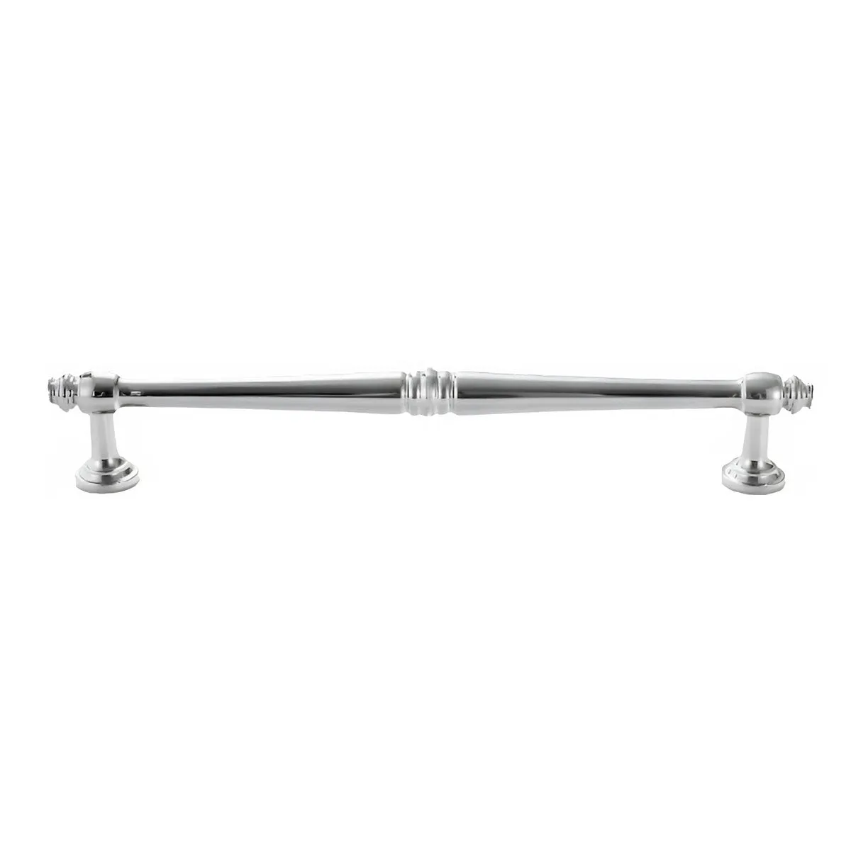 Polished Silver Brass Cabinet Pull Handles – Classic Drawer Handles with Vintage Detailing
