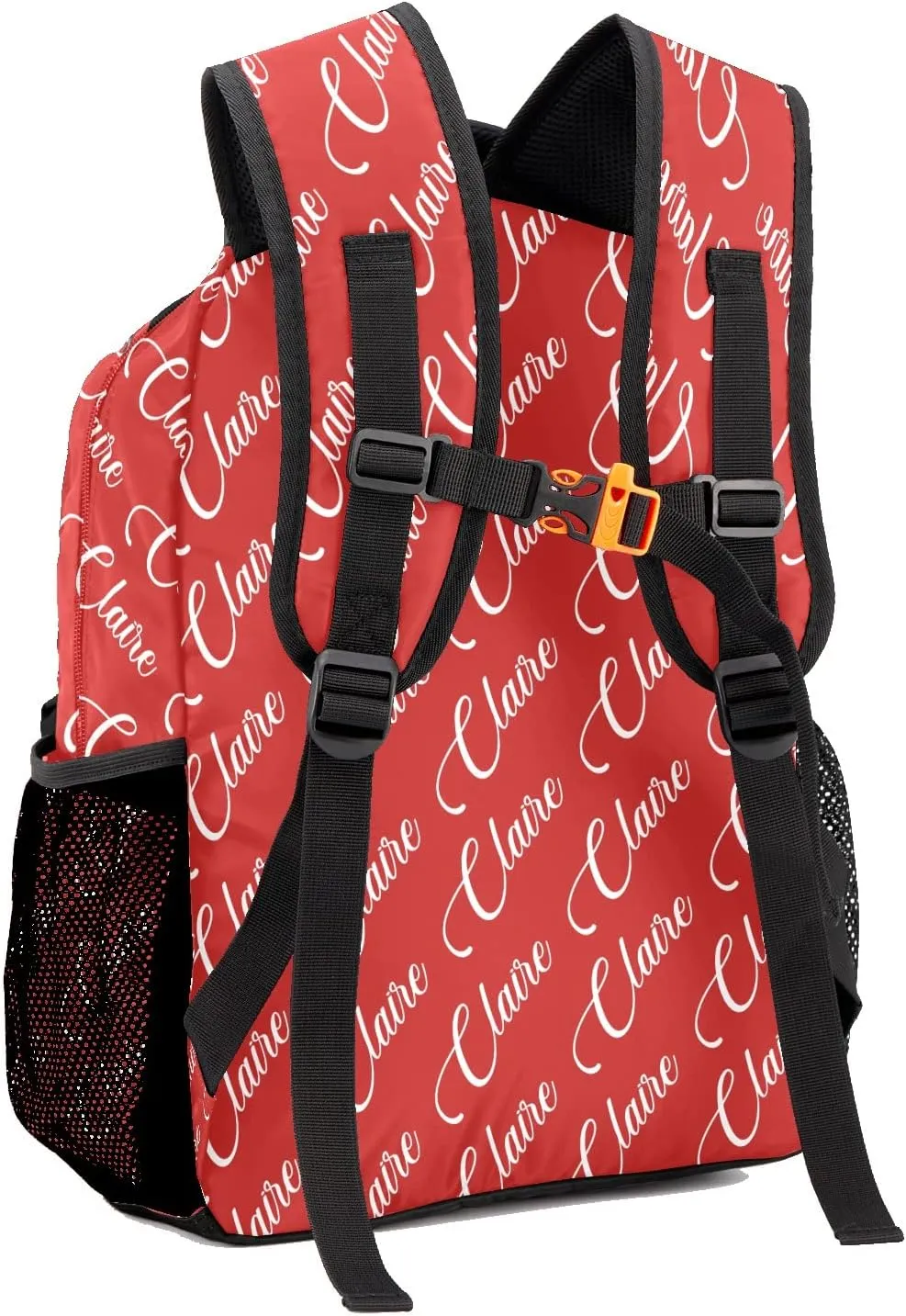 Polyester Personalized School Backpack Bookbag with Name Text, Fashion Custom Elementary Boys Girls Kids Book Bag, Waterproof Customize Bookbag Unique Gift, 1 Pack