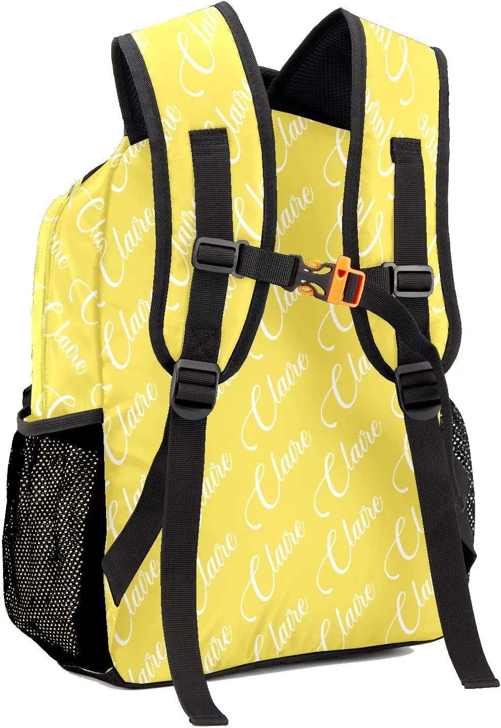Polyester Personalized School Backpack Bookbag with Name Text, Fashion Custom Elementary Boys Girls Kids Book Bag, Waterproof Customize Bookbag Unique Gift, 1 Pack