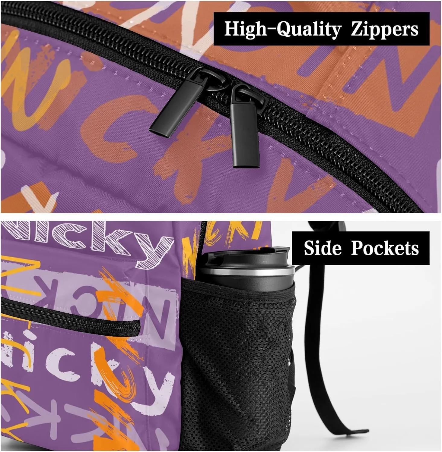 Polyester Personalized School Bookbag with Name Text Waterproof Custom Elementary Backpack Book Bag for Girls Stylish Customize Back Pack Customized Gift for Kids Back to School