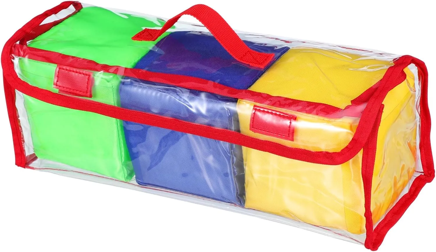 POPETPOP 3PCS Educational Pocket Dice Durable Game Dice with Transparent Pockets for Classroom Teaching Early Education and Interactive Learning Activities