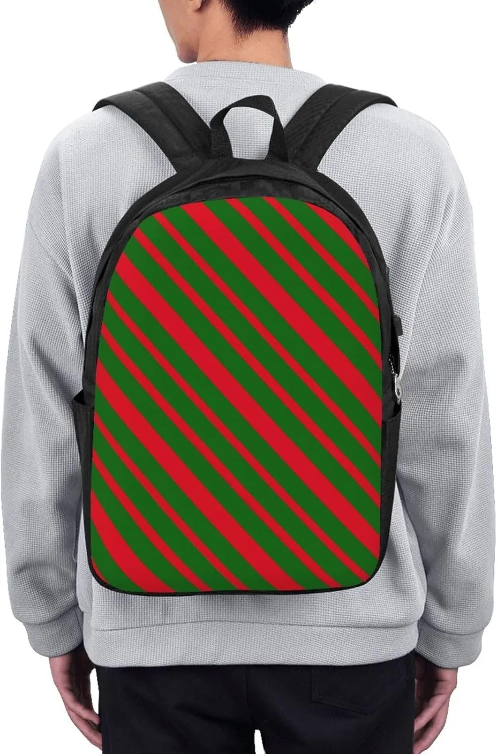 Portugal Portuguese Flag Stripe Laptop Backpacks Travel Backpack Casual Business Daypack Sport Rucksack Computer Bag Fits up to 17 Inch Notebook with USB Port