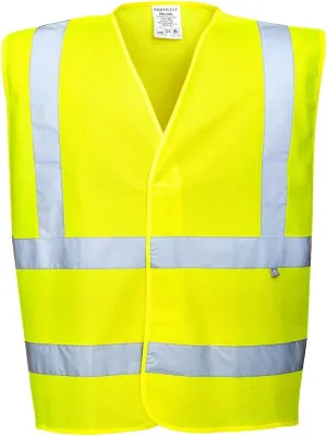 Portwest Hi-Vis FR Treated Vest Viz Reflective Work Safety Gilet Utility Visability ANSI 2