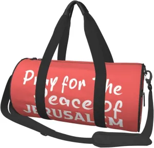 Pray For The Peace Of Jerusalem Duffel Bag Gym Bag Travel Sports Tote Large Foldable Beach Swim Yoga6