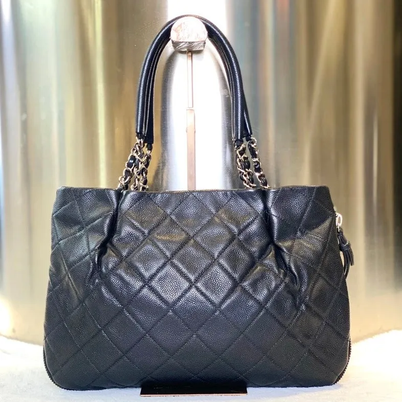 Preloved Chanel GST Black Quilted Leather Tote Bag 2315