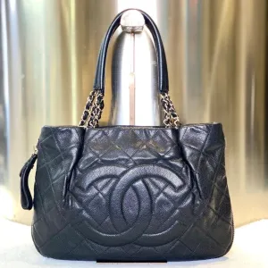 Preloved Chanel GST Black Quilted Leather Tote Bag 2315
