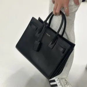 Preloved Saint Laurent Sac De Jour Black Leather Top Handle Bag