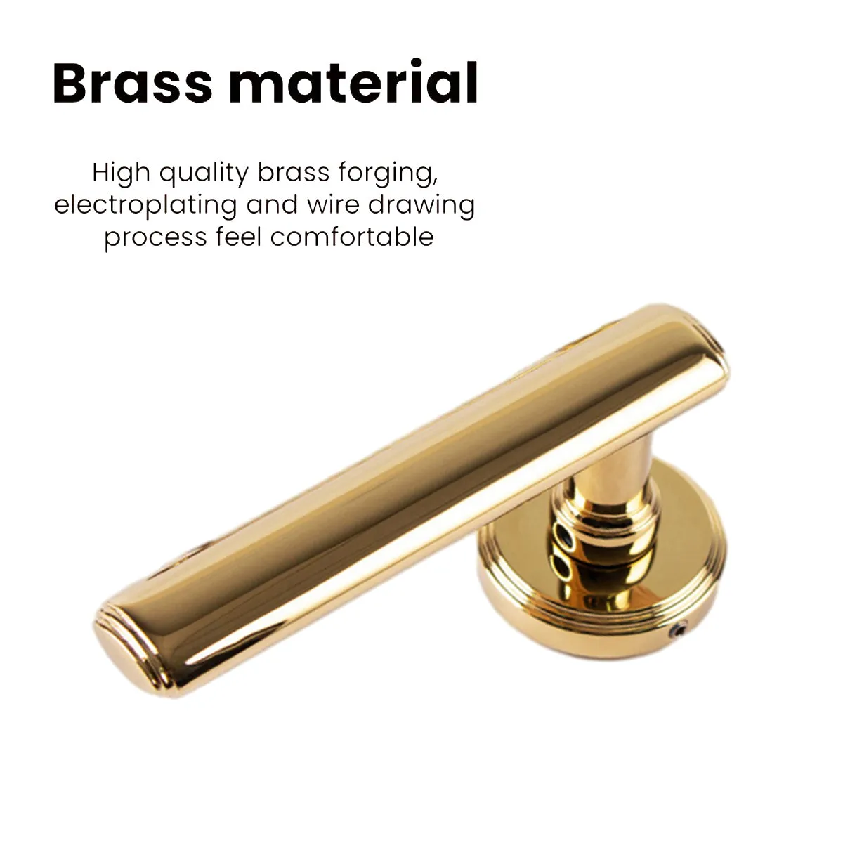 Privacy Door Handles – Stylish, Secure Brushed Brass Lockable Door Handle