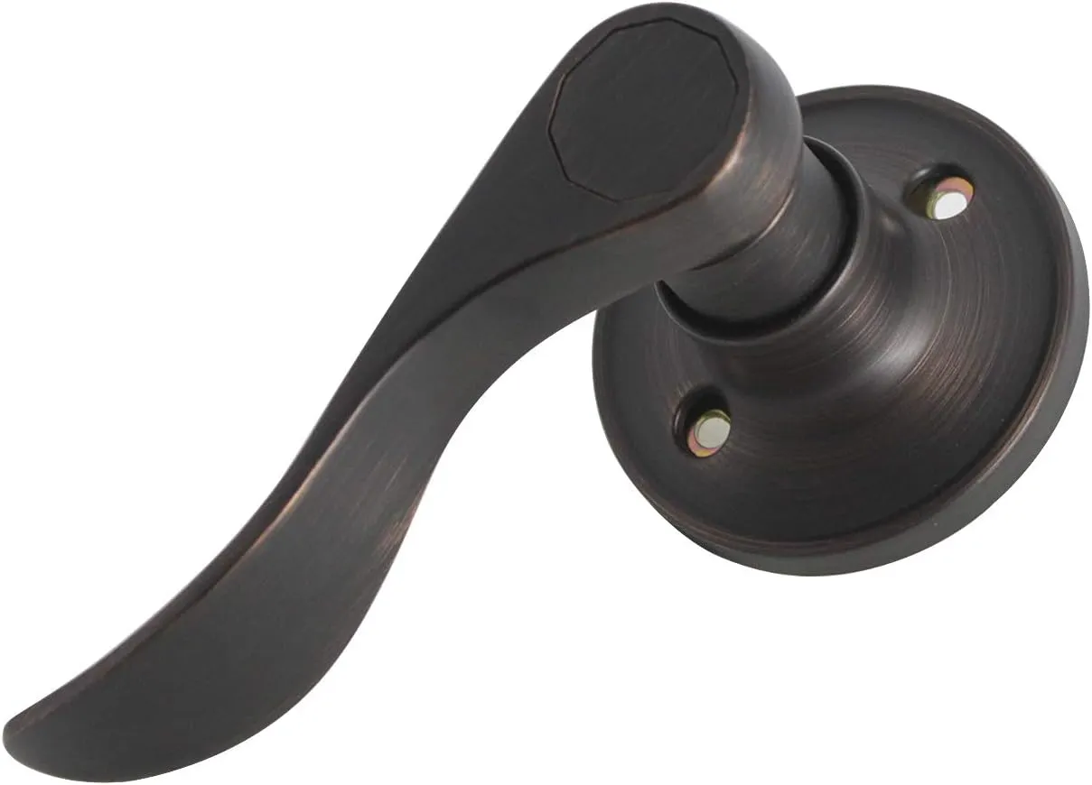 Probrico Half-Dummy Door Levers Wave Style Oil Rubbed Bronze Dummy Door Handles Hardware,Right Handed, 3 Pack