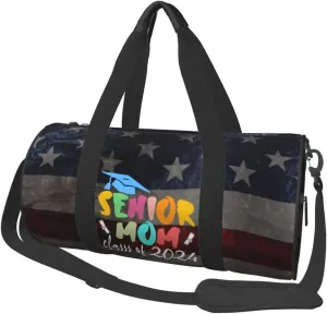 Proud Mom Class Of 2024 Graduate Duffel Bag Gym Bag Travel Sports Tote Large Foldable Beach Swim Yoga0