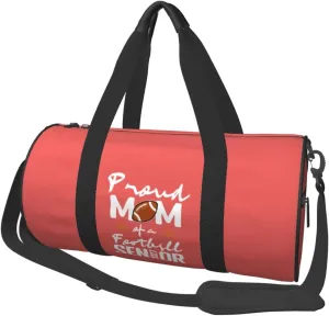 Proud Mom Of A Football Senior 2027 Duffel Bag Gym Bag Travel Sports Tote Large Foldable Beach Swim Yoga0