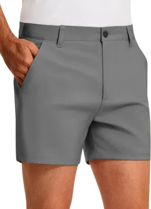 PULI Golf Shorts Men 5 Inch Inseam Relaxed Fit Stretch Dress Lightweight Casual Travel Quick Dry Summer Shorts