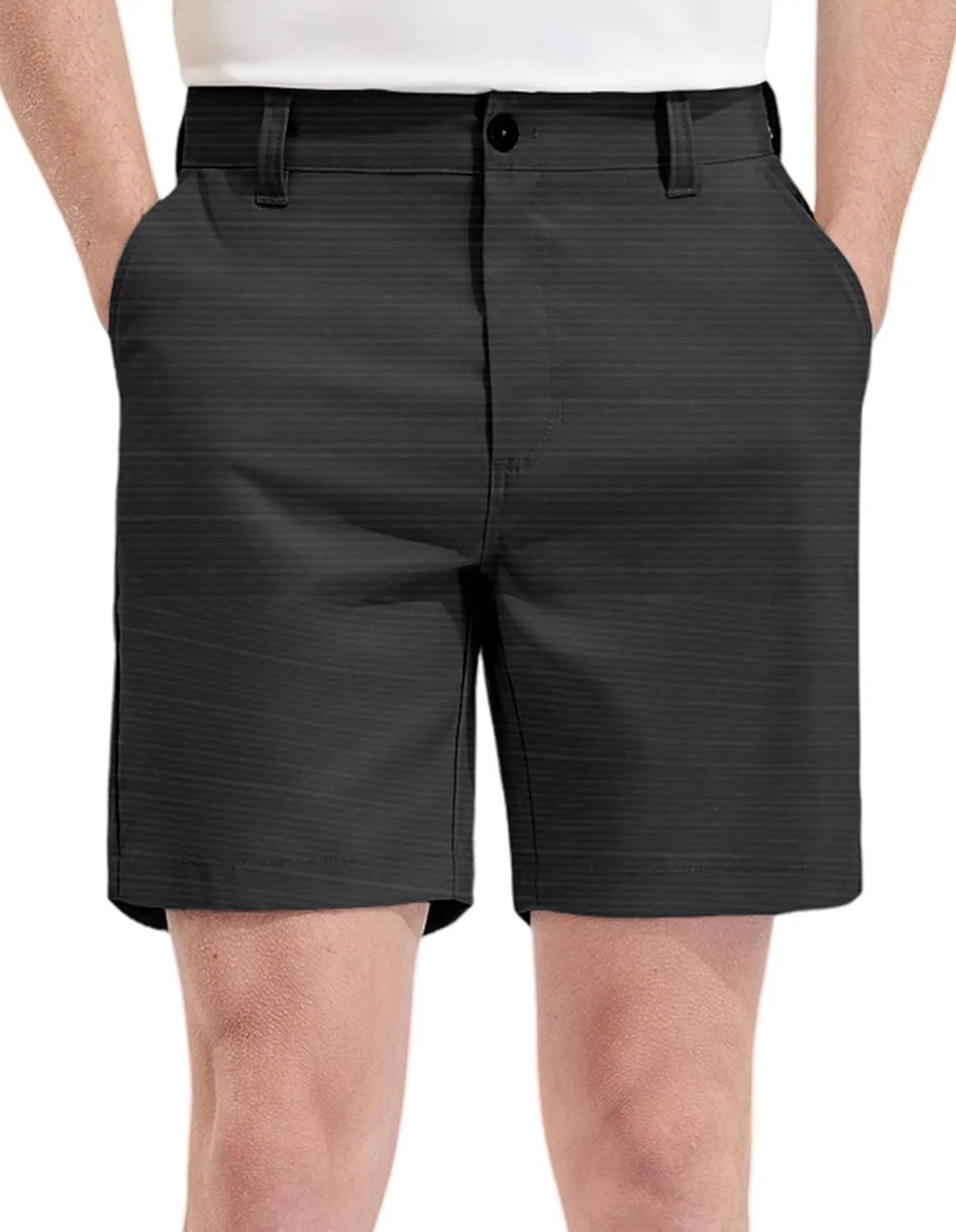 PULI Mens Golf Shorts 7 Inch Dress Hybrid Travel Summer Casual Quick Dry Lightweight Hiking Shorts with Pockets