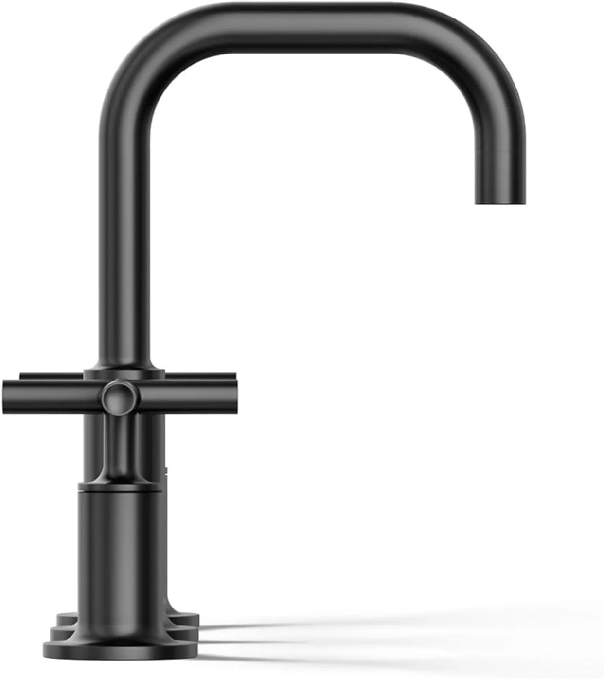 Purist Widespread Bathroom Sink Faucet with Cross Handles, 1.2 gpm Matte Black