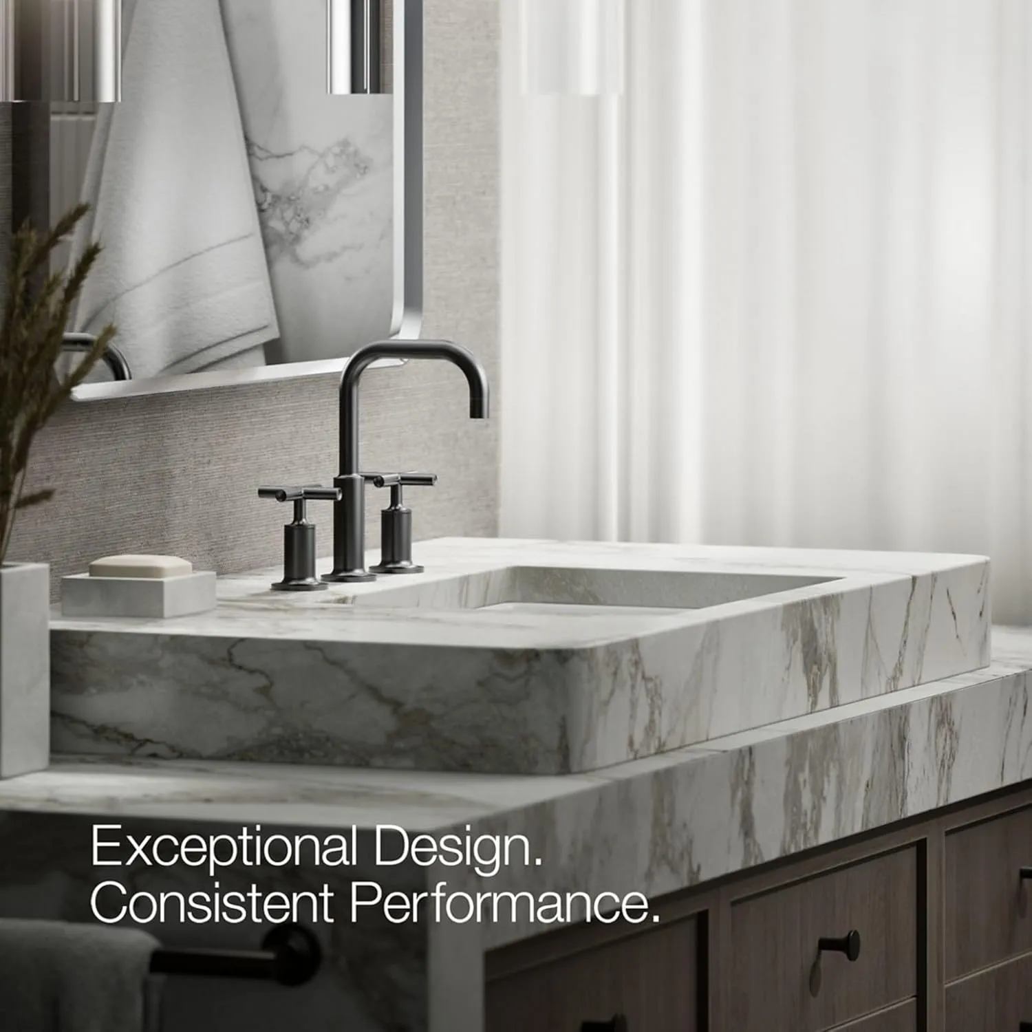 Purist Widespread Bathroom Sink Faucet with Cross Handles, 1.2 gpm Matte Black