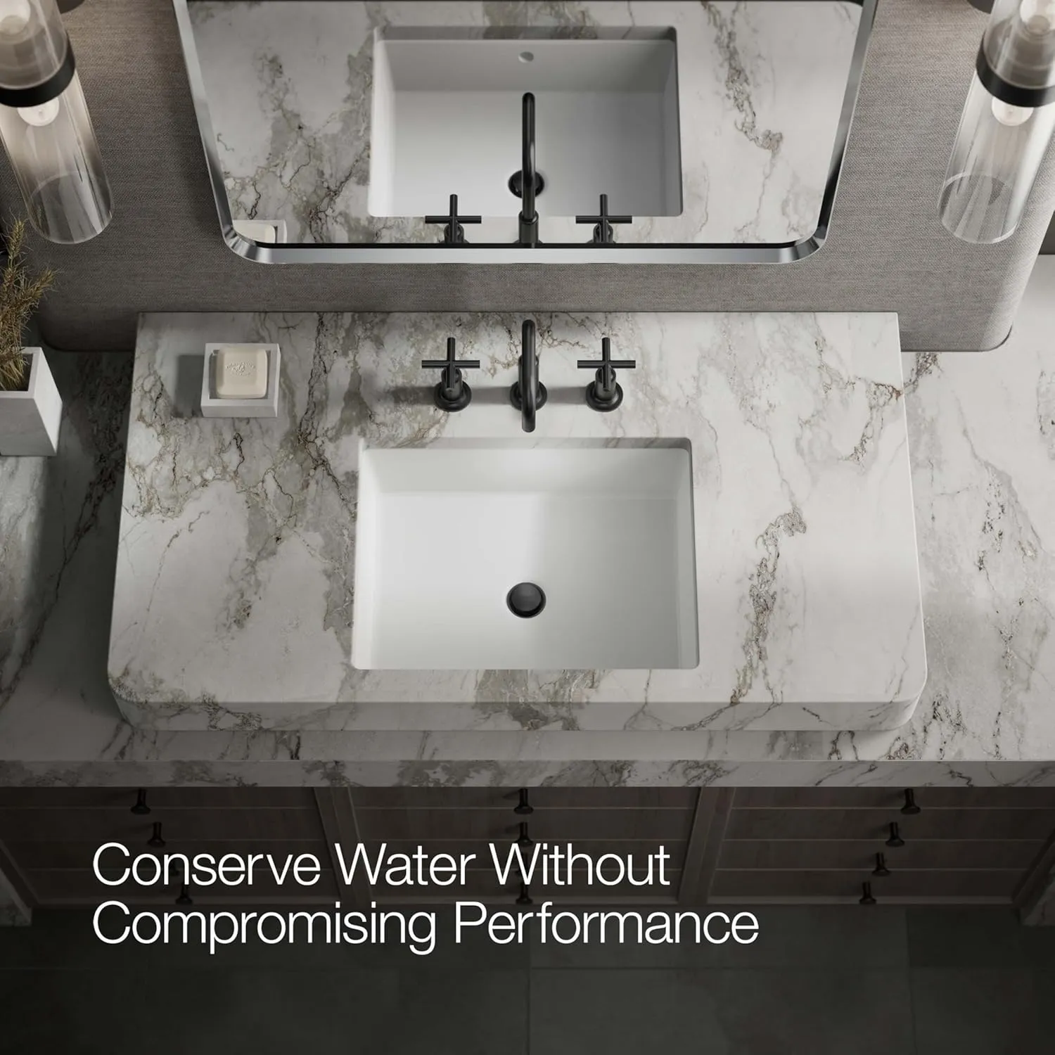 Purist Widespread Bathroom Sink Faucet with Cross Handles, 1.2 gpm Matte Black