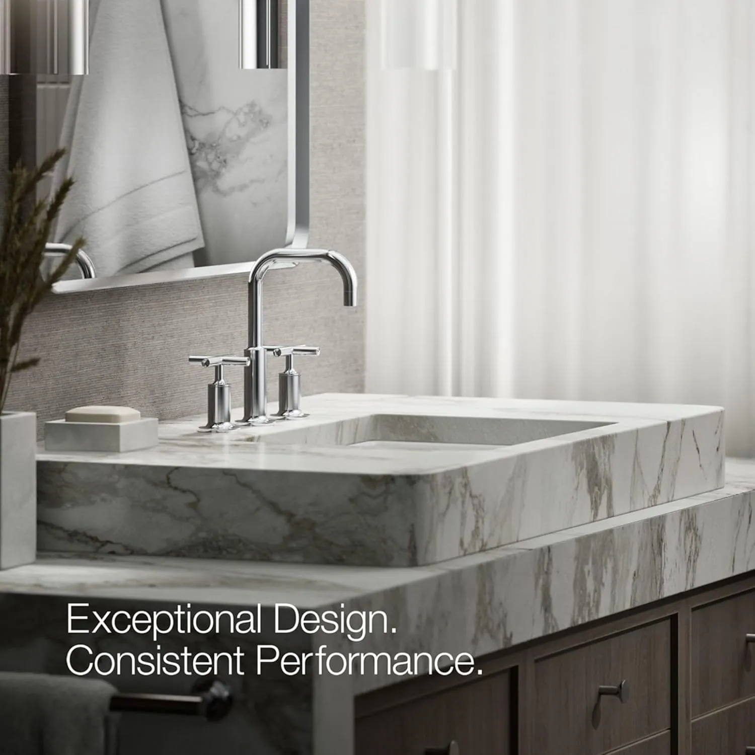 Purist Widespread Bathroom Sink Faucet with Cross Handles, 1.2 gpm