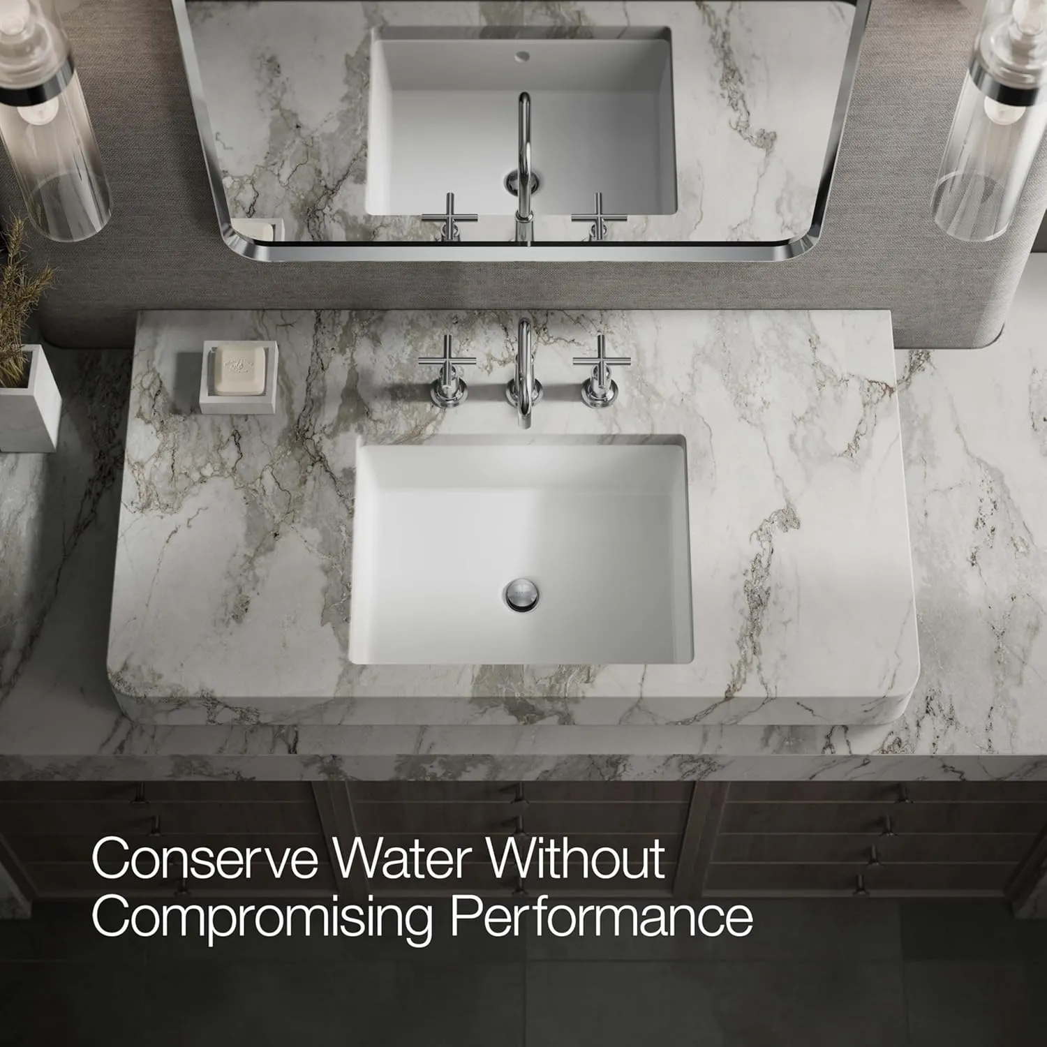 Purist Widespread Bathroom Sink Faucet with Cross Handles, 1.2 gpm