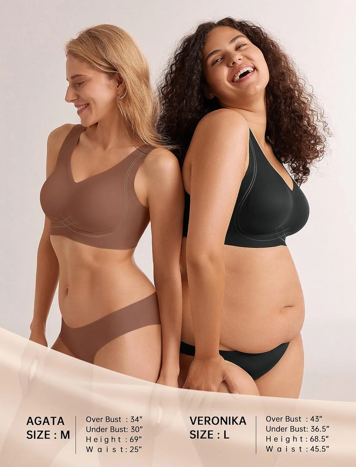 Push Up Bra for Women Wireless Bralettes No Underwire Seamless Tshirt Bras