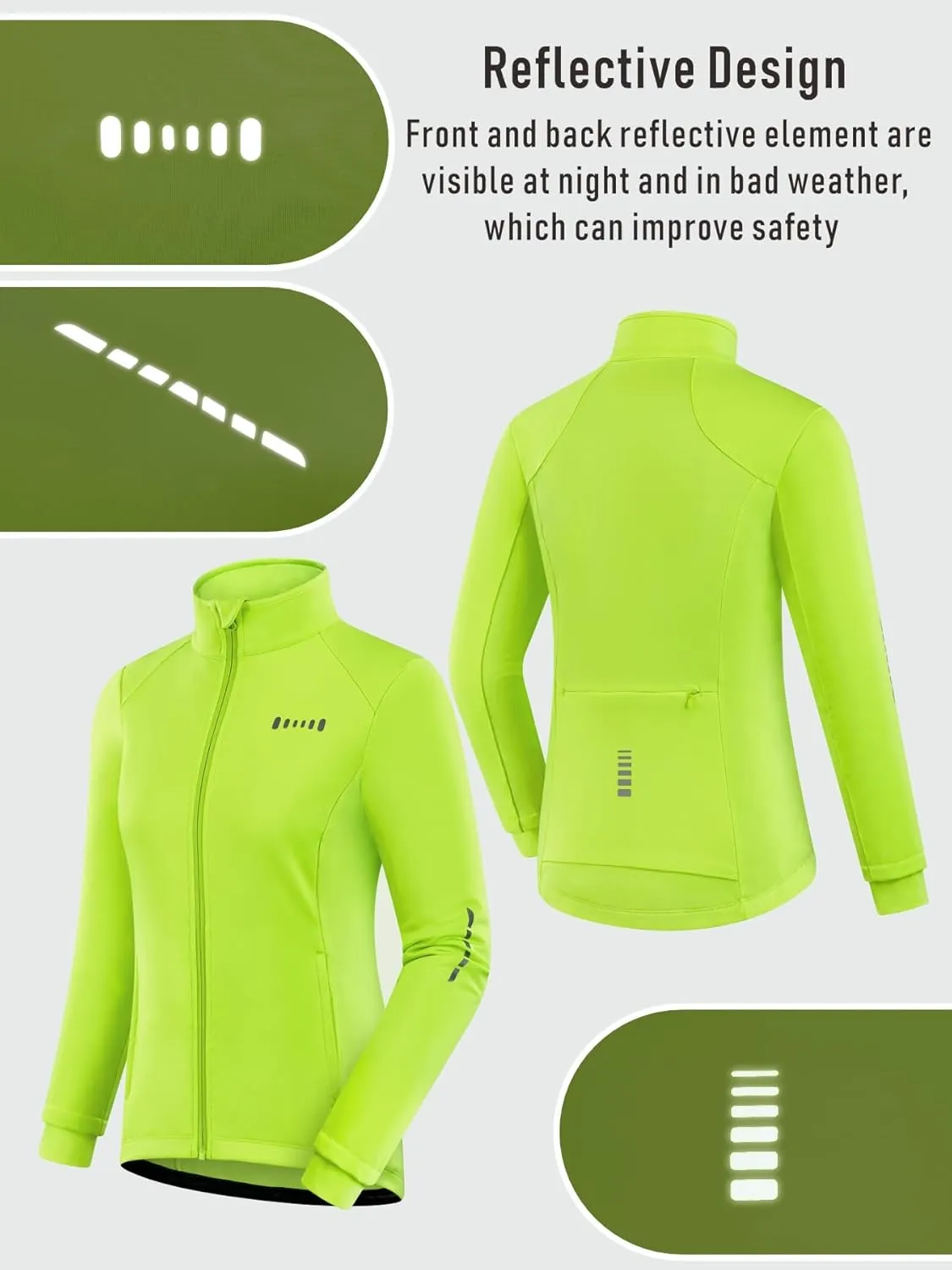 qualidyne Women's Cycling Jacket Windproof Thermal Winter Running Cold Weather Bicycle Biking Jacket Softshell Warm