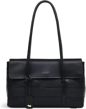 RADLEY London Farringdon Stripe Women’s Medium Leather Flapover Shoulder Bag