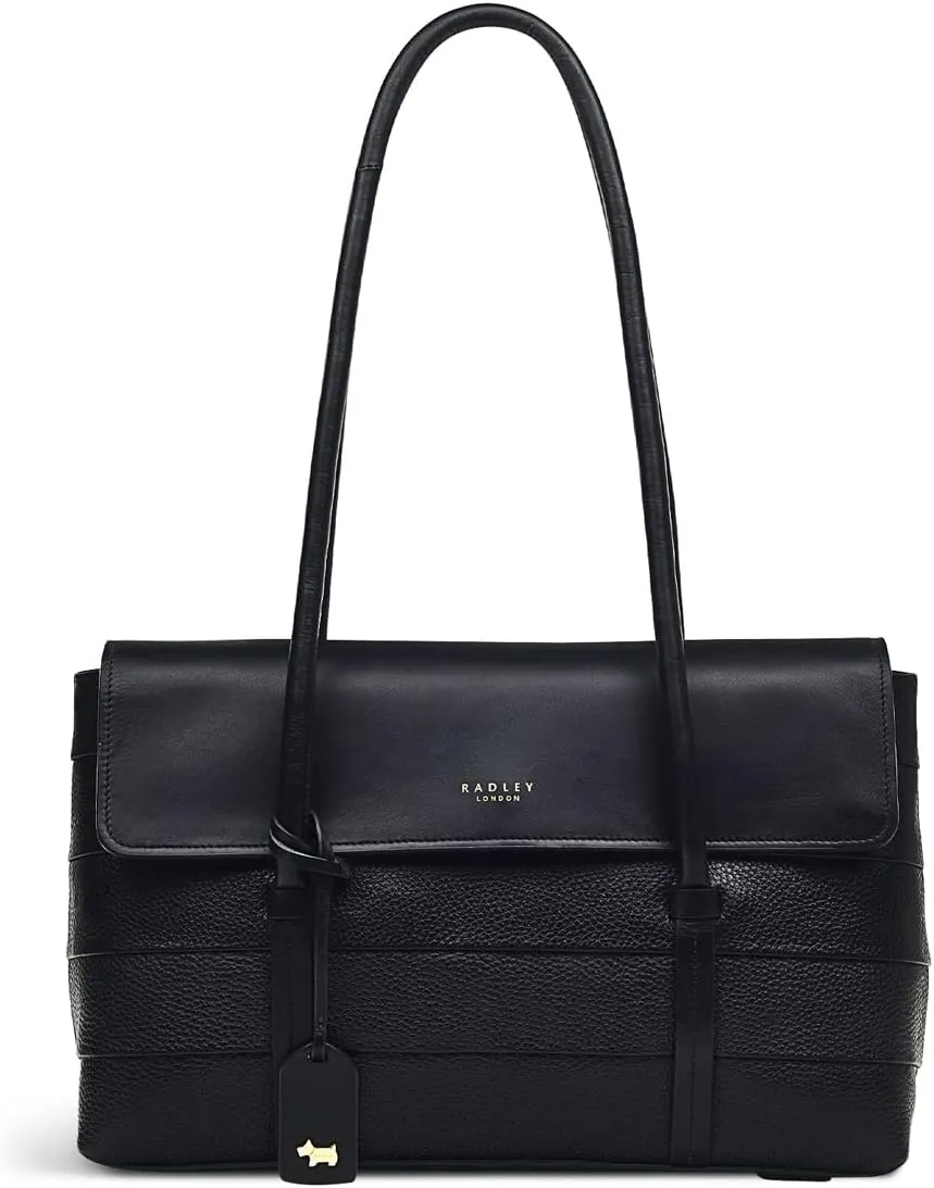 RADLEY London Farringdon Stripe Women’s Medium Leather Flapover Shoulder Bag
