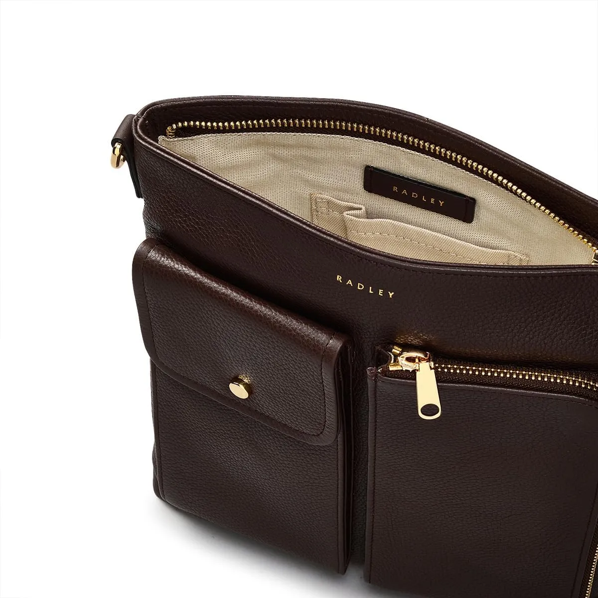 RADLEY London Selby Crescent Women’s Small Leather Ziptop Crossbody Bag