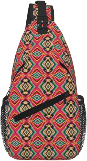 Rainbow Stripe Men Casual Diagonal Chest Bag Cross Package Diagonally Women Travel Satchel Single Shoulder Bag