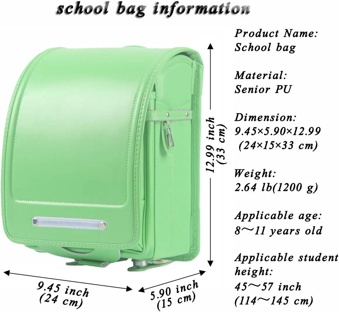 randoseru backpack japanese school bags Senior PU leather give small gift