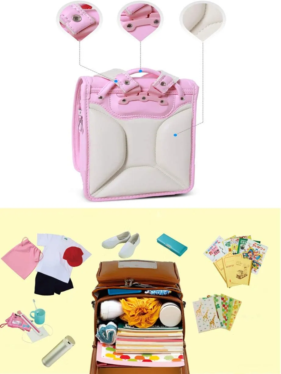 randoseru backpack japanese school bags Senior PU leather give small gift