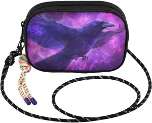 Raven Purple Nebula Crossbody Bag for Women Cell Phone Purses Women's Small Shoulder Handbags Wallet Purse with Strap
